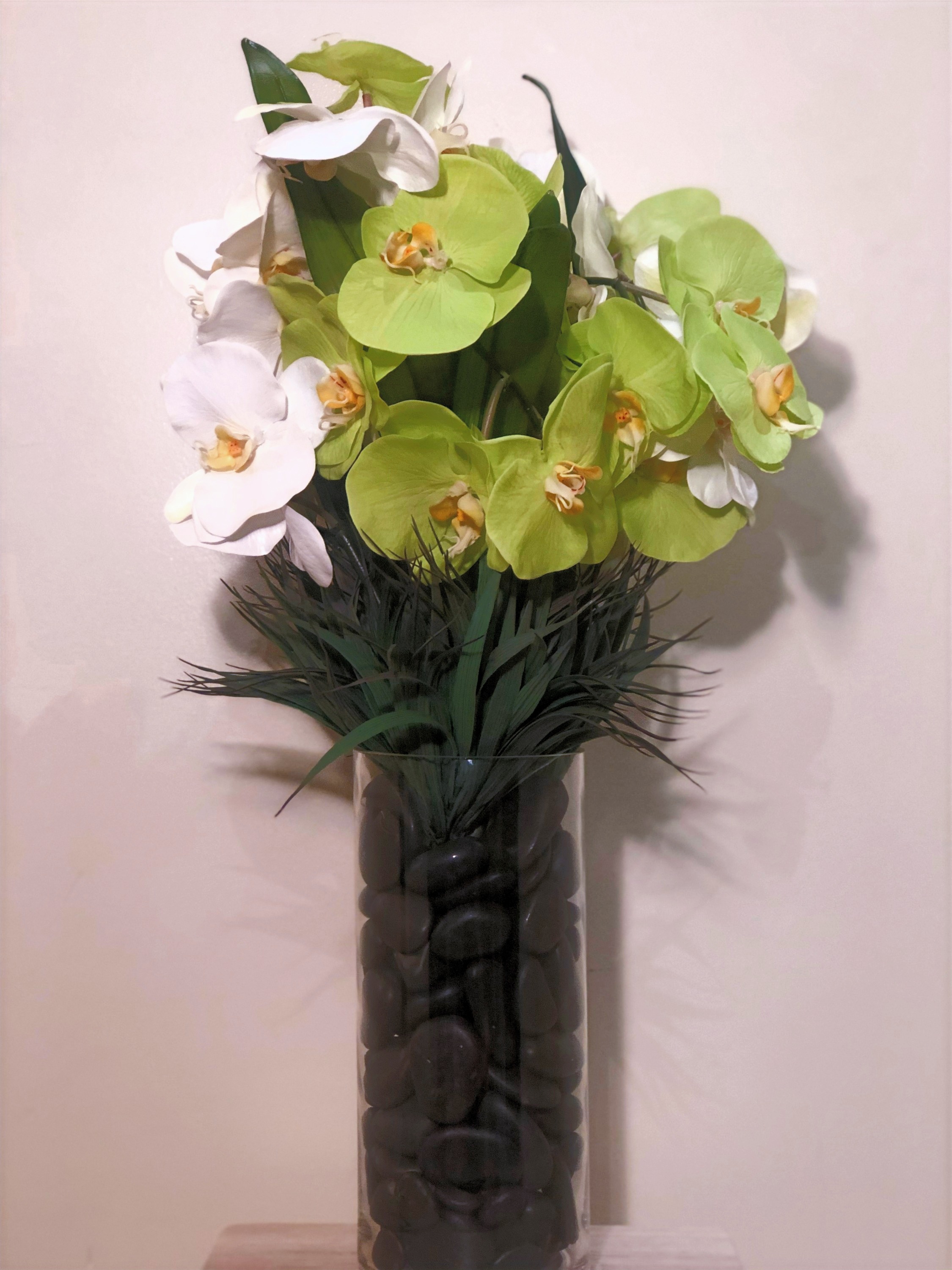 Glass floral arrangement